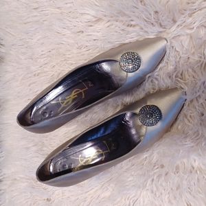 YSL vintage  satin  heels